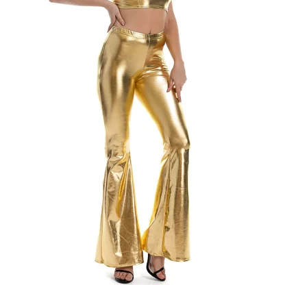 Shiny Holographic Flare Pants - Image 6