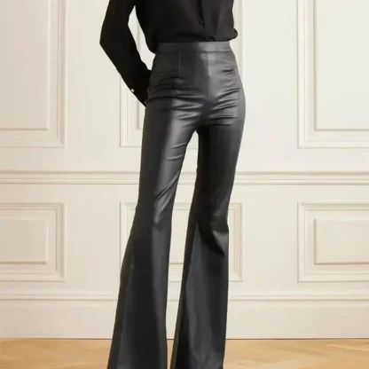 High-waist Matte Flare Pants