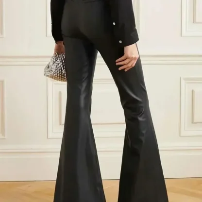 High-waist Matte Flare Pants - Image 2