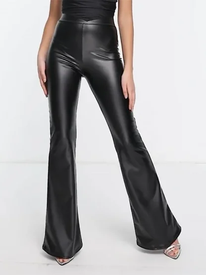 Sleek Black Flare Pants - Image 3