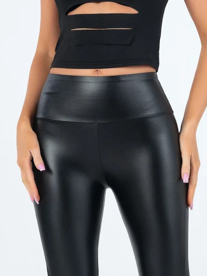 Sleek High-waist Flare Pants - Image 5