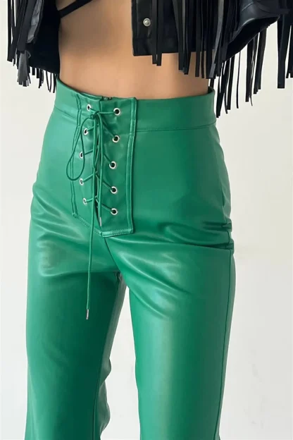 High-waist Lace-up Flare Pants - Image 5