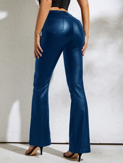 Elegant Blue Flare Pants - Image 3