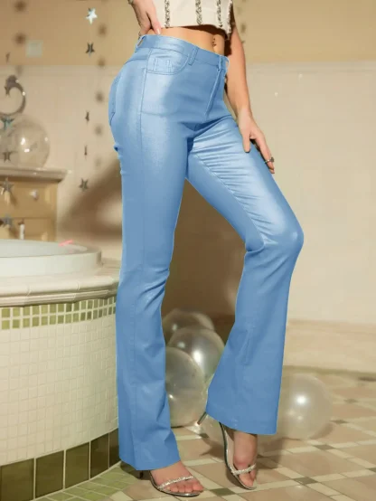 Elegant Blue Flare Pants - Image 4