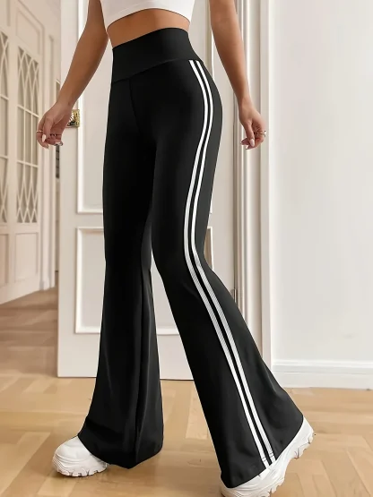 Casual Striped Flare Pants - Image 5