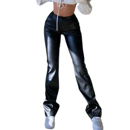 High-waist Black Flare Pants - Image 2