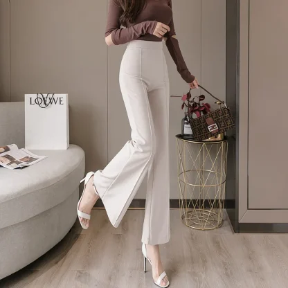 Elegant Formal Plain Flare Pants - Image 2