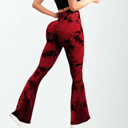 Tie Dyed Yoga Flare Pants - Image 3