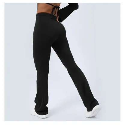 Solid Color Yoga Flare Pants - Image 5