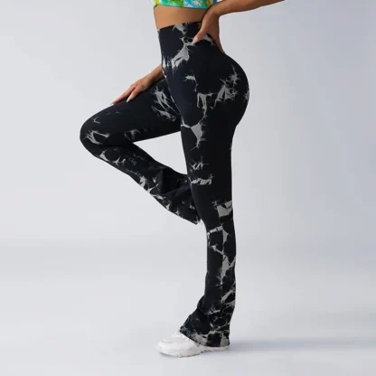 Tie Dye High-waist Flare Pants - Image 2