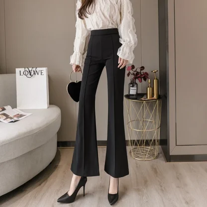 Elegant Formal Plain Flare Pants - Image 4