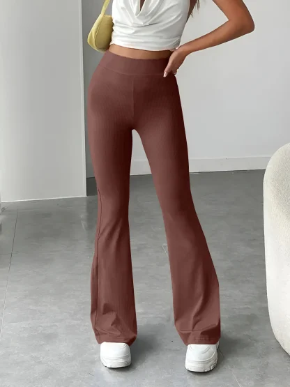 Casual Slim Fit Flare Pants - Image 4