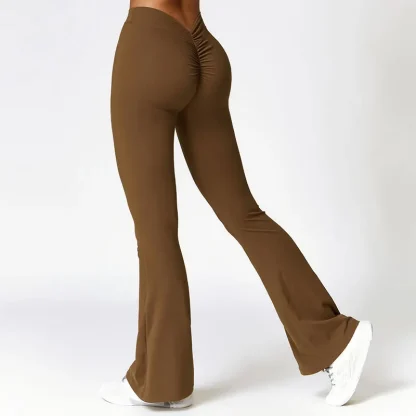 Sexy Scrunch Solid Flare Pants - Image 4