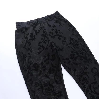 Sexy Sheer Lace Flare Pants - Image 6