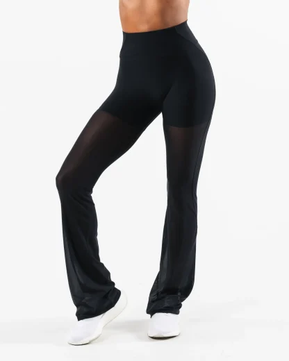 Sheer High-waist Flare Pants - Image 6