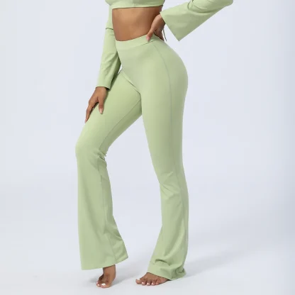 Solid Color Yoga Flare Pants