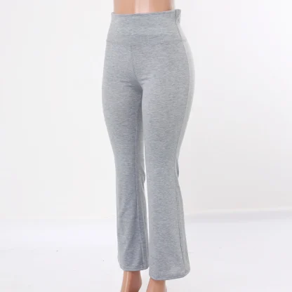 Elastic Low Waist Flare Pants - Image 2