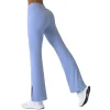 Plain Color Slit Flare Pants - Image 4