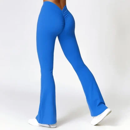 Sexy Scrunch Solid Flare Pants - Image 7
