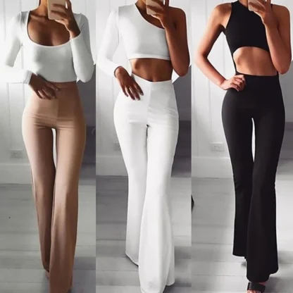 Elegant High-waist Flare Pants - Image 4