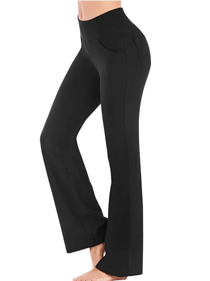 High-waist Solid Color Flare Pants - Image 5
