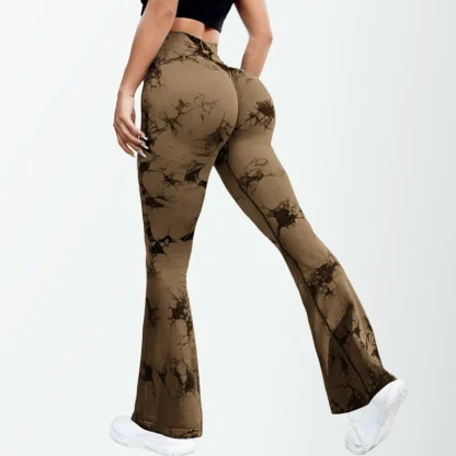 Tie Dyed Yoga Flare Pants - Image 5