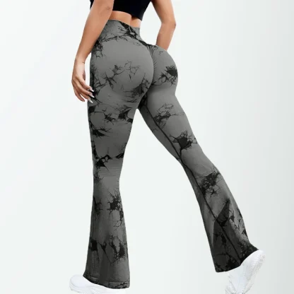 Tie Dyed Yoga Flare Pants - Image 4