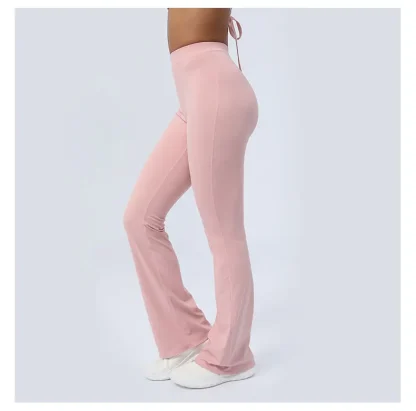 Solid Color Yoga Flare Pants - Image 4