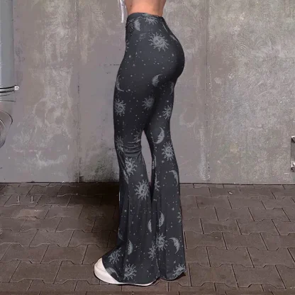 Printed High-waist Flare Pants - Image 4