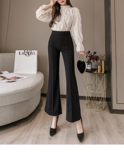 Elegant Formal Plain Flare Pants - Image 5