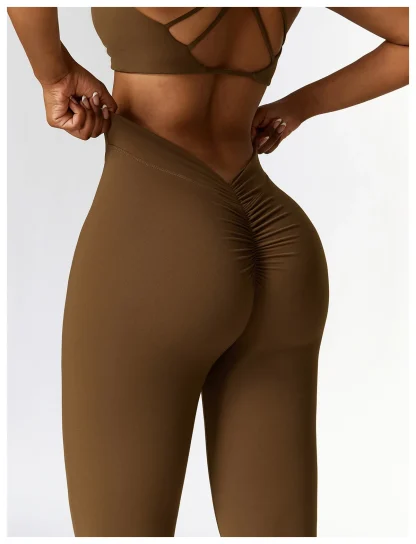 Sexy Scrunch Solid Flare Pants - Image 3