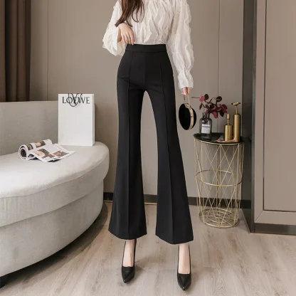 Elegant Formal Plain Flare Pants - Image 3
