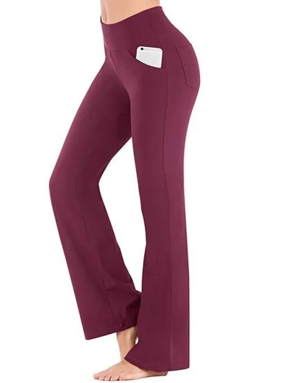 High-waist Solid Color Flare Pants - Image 3