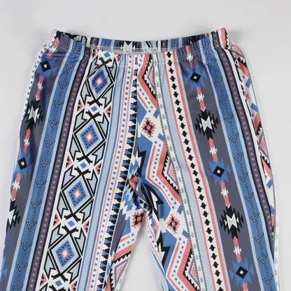 Boho-style Printed Flare Pants - Image 4