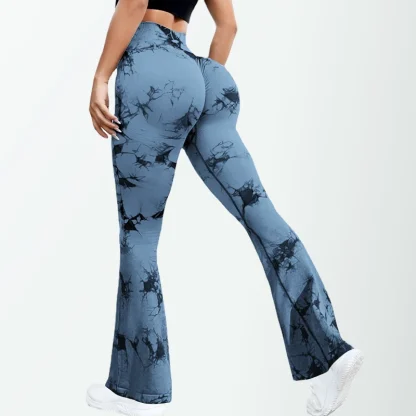 Tie Dyed Yoga Flare Pants - Image 2