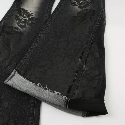 Vintage-style Floral Trendy Flare Pants - Image 6