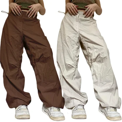 Drawstring Baggy Flare Pants - Image 5