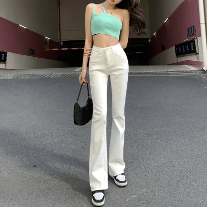 High-waist Trendy Flare Pants - Image 2