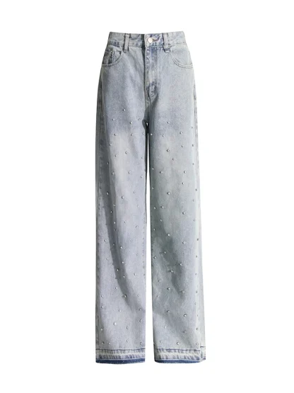 Stylish High-waist Denim Flare Pants - Image 7