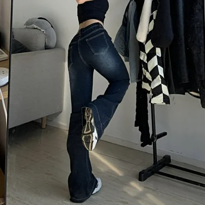 Low-waist Faded Flare Pants - Image 4
