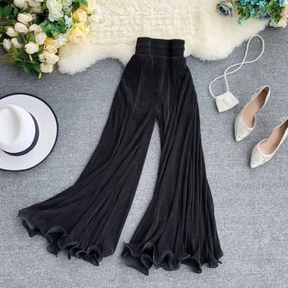 Flowy Mesh Ruffle Flare Pants - Image 5