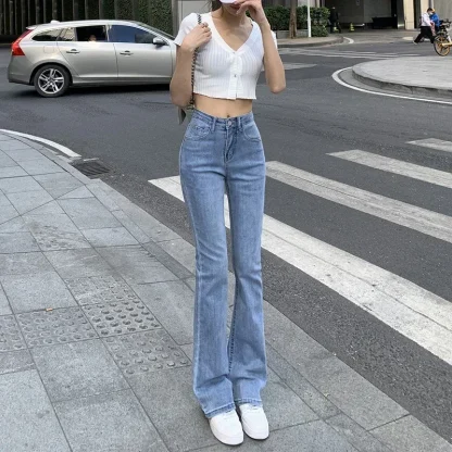 High-waist Trendy Flare Pants - Image 5