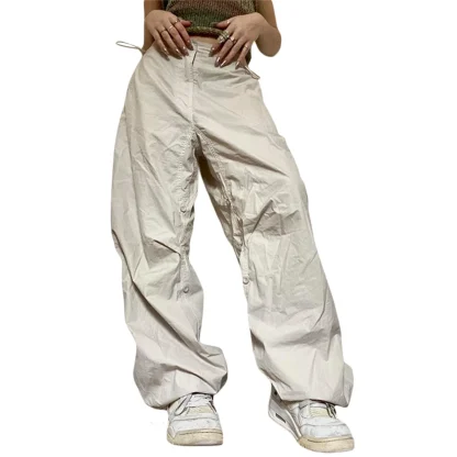 Drawstring Baggy Flare Pants