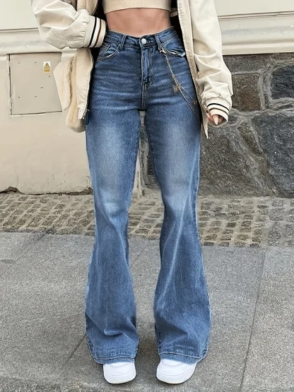 Denim Trendy Flare Pants
