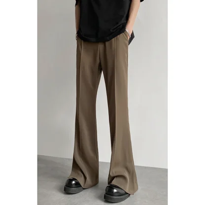 Soft Plain Color Flare Pants - Image 5