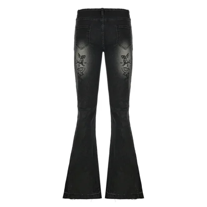 Vintage-style Floral Trendy Flare Pants - Image 5
