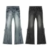 Low-rise Retro Frayed Flare Pants - Image 6
