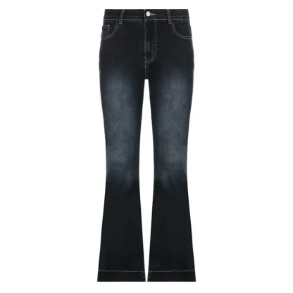 Low-waist Faded Flare Pants - Image 6