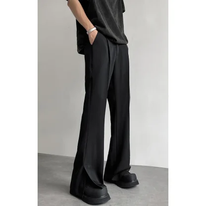 Soft Plain Color Flare Pants - Image 3